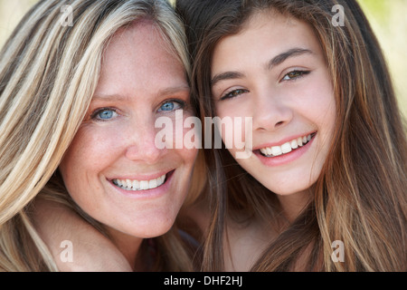 Portrait of mother and daughter Stock Photo