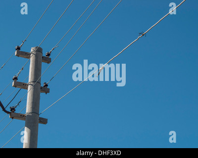 Knot in electrical wire Stock Photo