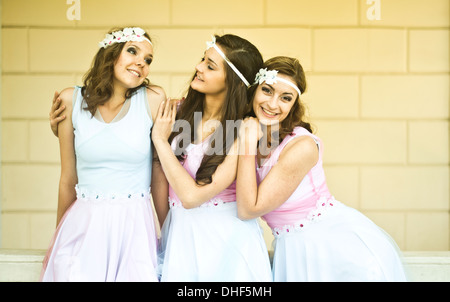 Portrait of three young ballet dancers Stock Photo