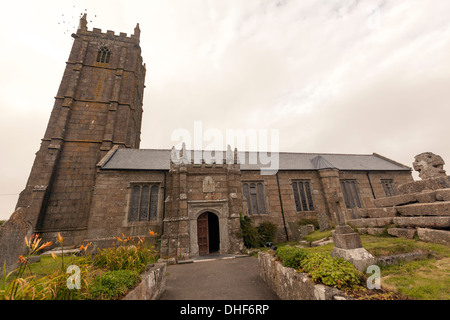 Church of St Buryan in Cornwall, England, United Kingdom. Stock Photo