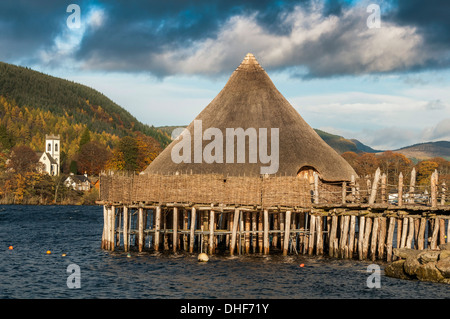 The Scottish Crannog Centre on Loch Tay in Perthshire. Stock Photo