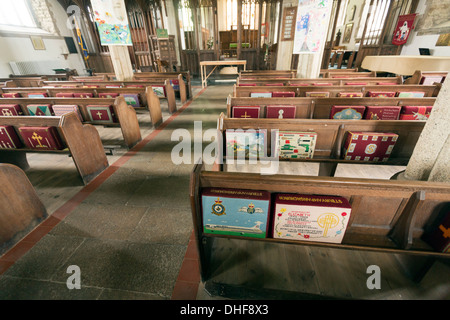 Interior of the St Buryan parish church,  in Cornwall, England, United Kingdom. Stock Photo