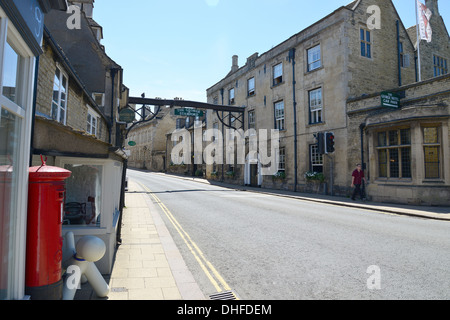 The George of Stamford Hotel, High Street, Stamford, Lincolnshire, England, United Kingdom Stock Photo