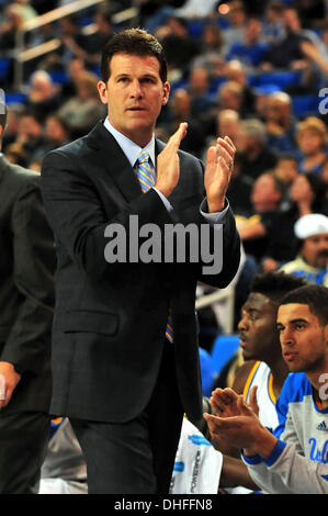 Los Angeles, CA, USA. 8th Nov, 2013. UCLA Bruins head coach Steve Alford in the first half during the College Basketball game between the Drexel Dragons and the UCLA Bruins at Pauley Pavilion in Los Angeles, California.Louis Lopez/CSM/Alamy Live News Stock Photo