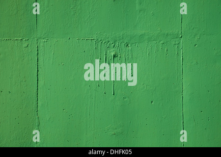 green colored concrete wall painted background Stock Photo