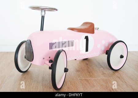 retro pink toy car Stock Photo