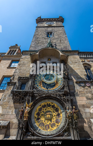 Prague Astronomical Clock in Prague, Old Town City Hall. Czech Republic ...