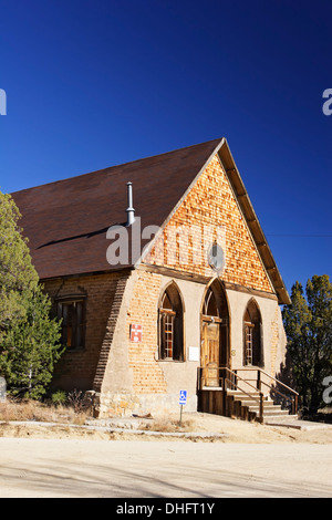 Hearst Church (1898), currently houses Grant County Art Guild, Pinos Altos, New Mexico USA Stock Photo