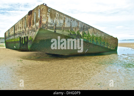 Mulberry concrete floating harbour Normandy France in English Channel ...