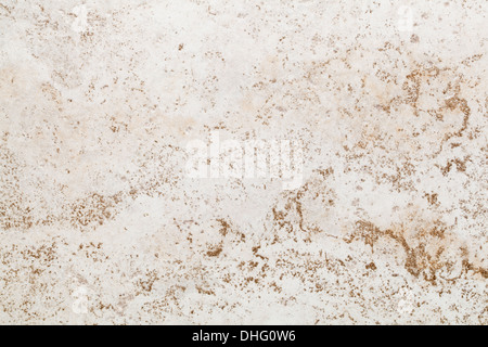 texture background of white ceramic floor or wall tile with random beige and brown pattern Stock Photo