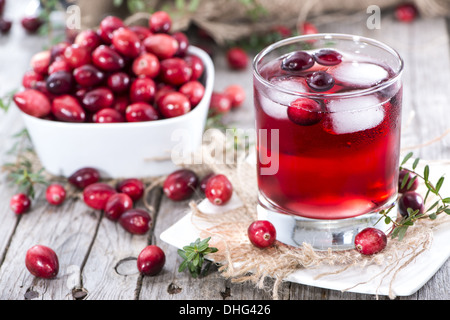 Chilled Cranberry Juice in a glass Stock Photo