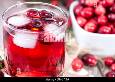 Chilled Cranberry Juice in a glass Stock Photo