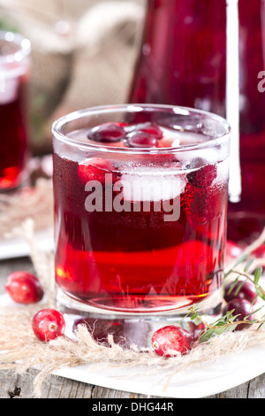 Chilled Cranberry Juice in a glass Stock Photo