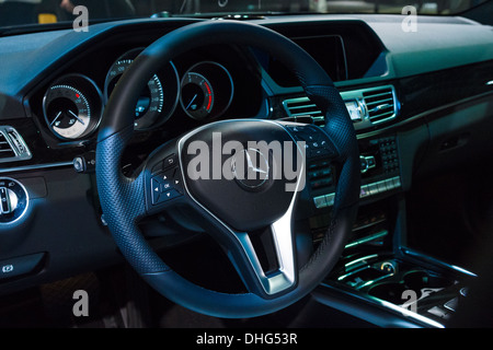 BERLIN - NOVEMBER 03: Cab Mercedes-Benz CLA 180 Coupe, November 3, 2013 in Berlin, Germany. Stock Photo