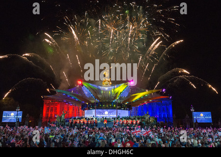 A concert held in the Mall on June 4th 2012 at Buckingham Palace in London to celebrate H.M. the Queen’s diamond jubilee. Stock Photo