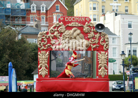 Punch and Judy llandudno promenade North Wales Stock Photo