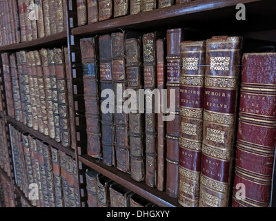 Library at the hall Dunham Massey house NT Near Altrincham Cheshire England UK WA14 4SJ Stock Photo