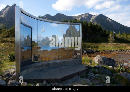 Norway, Nordland, Lofoten Islands, Sculpture By Per Ung The Stock Photo ...