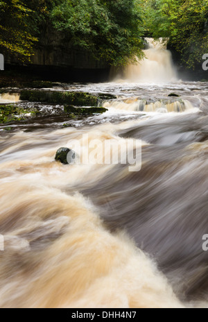 Cauldron Force waterfall at West Burton in the Yorkshire Dales Stock Photo