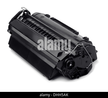 Laser printer cartridge isolated on white Stock Photo