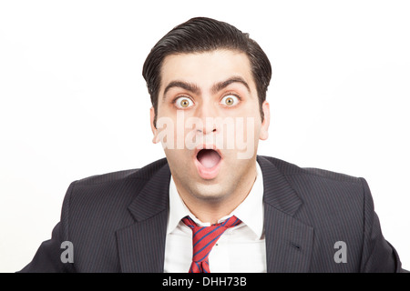 Bussiness man with a shocked expression Stock Photo