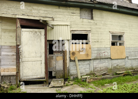 Derelict House in Liepaja Stock Photo