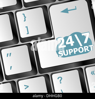 Support sign button on computer keyboard Stock Photo