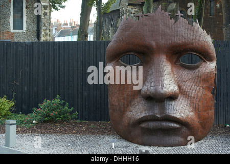 Rick Kirby statue bulkhead purchased by Canterbury city council in 2003 Stock Photo