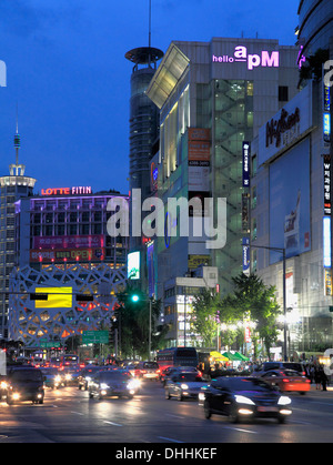 South Korea, Seoul, Dongdaemun area, modern architecture, Stock Photo