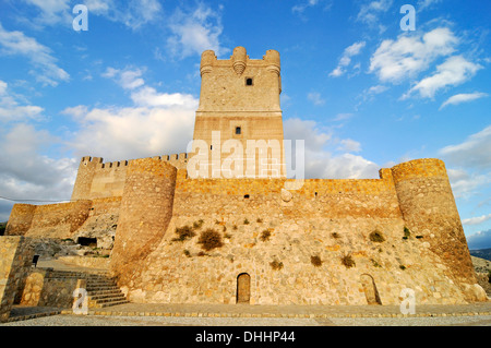 Castillo de la Atalaya or Castillo de Villena Castle, Villena, Province of Alicante, Spain Stock Photo