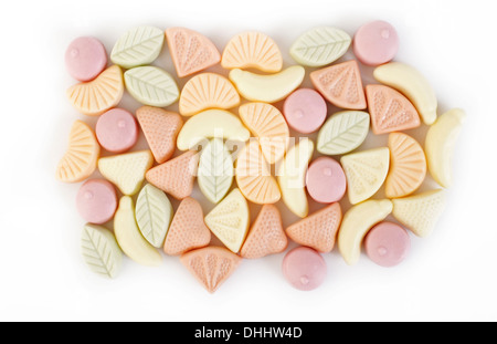 gummy yogurt on white background Stock Photo