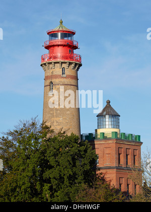 Lighthouses of Cape Arkona, Wittow peninsula, Island of Ruegen, Mecklenburg Western Pomerania, Germany, Europe Stock Photo