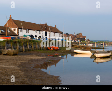 A summer morning at Burnham Overy Staithe, Norfolk, England Stock Photo