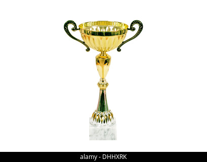 golden cup wait for winner Stock Photo
