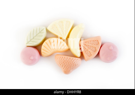 gummy yogurt on white background Stock Photo