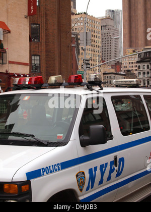 NYPD New York Police Department van in Manhattan, New York, USA Stock Photo