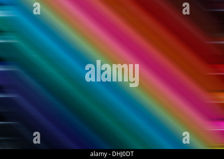 abstract blurred diagonal lines of coloured pencils Stock Photo