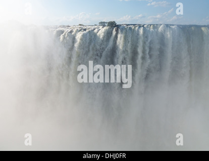 Victoria Falls (or Mosi-oa-Tunya ) waterfall in southern Africa on the Zambezi River Stock Photo