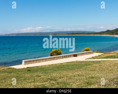 Memorial at Anzac Cove in Gallipoli, Turkey where allied troops fought in World War 1 Stock Photo