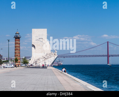 Monument to the Discoveries / Padrao dos Descobrimentos statue and memorial in Belem, Lisbon, Portugal Stock Photo