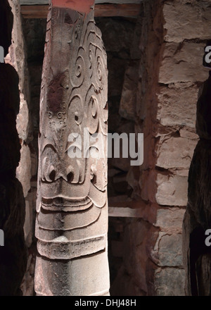 The Lanzon monolith at Chavin de Huantar archaeological site, Ancash, Peru Stock Photo