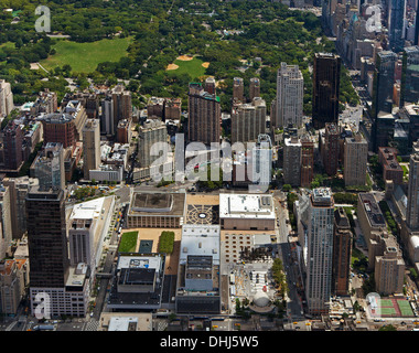 aerial photograph Lincoln Center, Avery Fisher Hall, Central Park, Manhattan, New York City Stock Photo