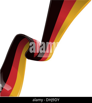 germany ribbon flag on white background Stock Photo