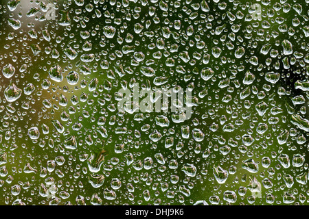 background from water drops on glass Stock Photo