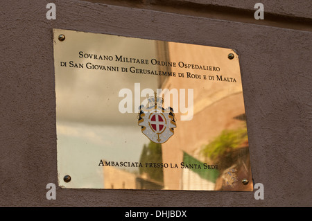 Rome Italy Sovereign Military Order Of Malta Rome Italy Stock Photo Alamy