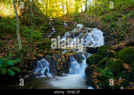 Small waterfall at Millerground, near Bowness, Lake District National Park, Cumbria, England UK Stock Photo