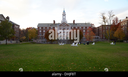 Radcliffe Quad undergrad housing at Harvard University campus in Cambridge, MA, USA on a beautiful fall day in November 2013. Stock Photo