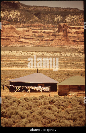 Navajo hogan, traditional dwelling and ceremonial structure, Monument ...