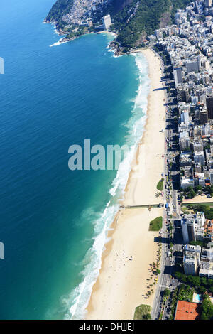 Ipanema Beach, JUNE 18, 2013 : An aerial view of Ipanema Beach in Ipanema, Rio de Janeiro, Brazil. © Hitoshi Mochizuki/AFLO/Alamy Live News Stock Photo
