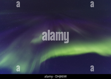 Northern lights corona (Aurora borealis) Stock Photo